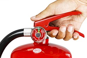 A fire extinguisher