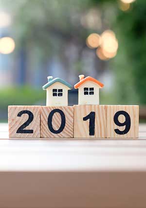 New Year's Resolutions for Your Mobile Home 2019 spelled out in wooden blocks