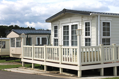 A mobile home before the storm